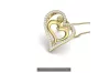 Yellow  white rose gold silver beautiful heart pendant cgcpc013