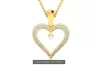 Yellow  white rose gold silver beautiful heart pendant cgcpc038