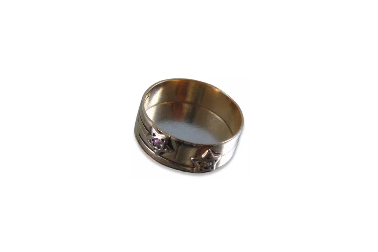 Russisch Sowjetrosa 14 Karat 585 Gold Alexandrit Rubin Smaragd Saphir Zirkon Ring vrc010