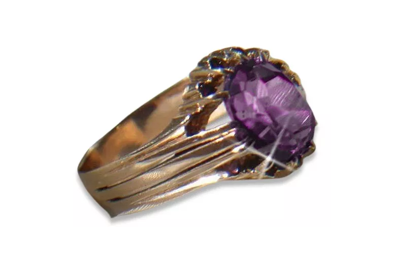 Russe soviétique rose 14k 585 or Alexandrite Rubis Émeraude Saphir Zircon bague vrc013