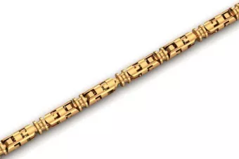 Gelbe weiße Rose Gold feste Kette cgcc001