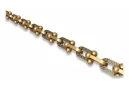 Yellow white rose solid gold chain cgcc006