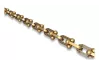 Yellow white rose solid gold chain cgcc006
