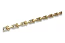 Yellow white rose solid gold chain cgcc006