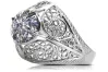 Silver 925 Cubic Zircon ring vrc026s Vintage
