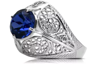 Argent 925 Sapphire ring vrc026s Vintage