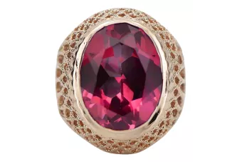Russische sowjetische Rose 14k 585 Gold Alexandrit Rubin Smaragd Saphir Zirkon Ring vrc084
