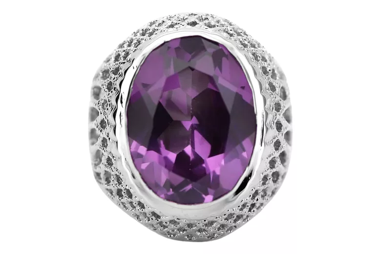 Russe rose soviétique 14k 585 or Alexandrite Ruby Emerald Sapphire Zircon ring vrc014