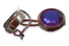 Vintage rose pink 14k 585 gold earrings vec054 alexandrite ruby emerald sapphire ...