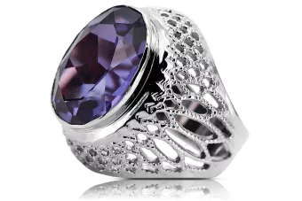 Ruso soviético rosa 14k 585 oro Alexandrite Ruby Esmeralda zafiro anillo Zircon vrc014