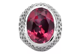 Strieborný Russian Ring 925 s Rubin VRC089s Vintage