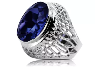 Silver 925 Sapphire ring vrc089s Vintage