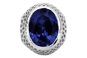 Strieborný Russian 925 Ring so Sapphire VRC089s Vintage