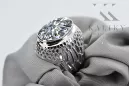 Srebrny pierścionek Rosyjski 925 z Cyrkonią vrc089s Vintage