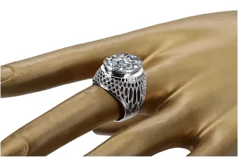 Русское советское кольцо из золота 14 карат 585 пробы с александритом, рубином, изумрудом, сапфиром и цирконом vrc014