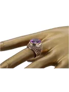 Bague russe soviétique rose 14 carats 585 or Alexandrite rubis émeraude saphir Zircon vrc189