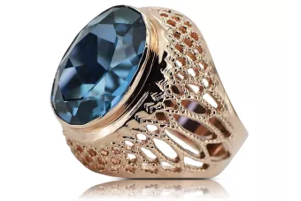 Russian Soviet rose 14k 585 gold Alexandrite Ruby Emerald Sapphire Zircon ring  vrc189