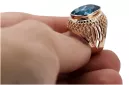 Ruso rosa soviética 14k 585 oro Alexandrite Ruby Esmeralda anillo Zircon vrc189