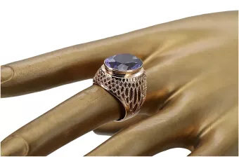 Inel sovietic rusesc din aur 585 trandafir 14k alexandrit rubin smarald safir zircon vrc189