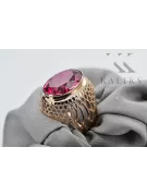 Ruso rosa soviética 14k 585 oro Alexandrite Ruby Esmeralda anillo Zircon vrc189