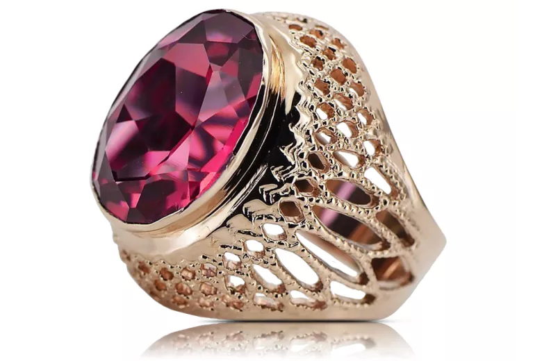 Russe rose soviétique 14k 585 or Alexandrite Ruby Emerald Sapphire Zircon ring vrc189