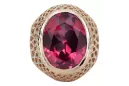 Ruso rosa soviética 14k 585 oro Alexandrite Ruby Esmeralda anillo Zircon vrc189