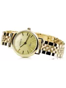 Złoty zegarek z bransoletą damską 14k Geneve lw118y&lbw008y