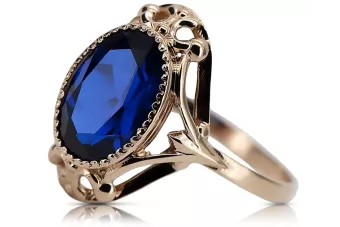 copy of Роза 14k рожеве золото 585 sapphire ring vrc079 Вінтажний