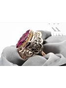 Vintage rose pink 14k gold 585 Ruby ring vrc015r