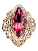 Vintage rose pink 14k gold 585 Ruby ring vrc015r