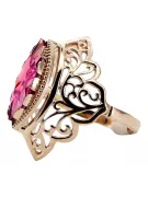 Vintage rose pink 14k gold 585 Ruby ring vrc015r
