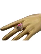 Vintage rose pink 14k gold 585 Ruby ring vrc015r