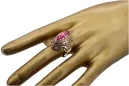 Vintage rose pink 14k gold 585 Ruby ring vrc015r
