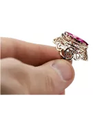 Vintage rose pink 14k gold 585 Ruby ring vrc015r
