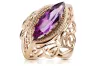 Amethyst Original Vintage 14K Rose Gold Ring Vintage craft vrc017r