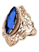 Vintage style Ring Sapphire Original Vintage 14K Rose Gold vrc017r