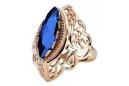 Vintage style Ring Sapphire Original Vintage 14K Rose Gold vrc017r