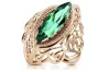 Ring Vintage craft Emerald Original Vintage 14K Rose Gold vrc017r