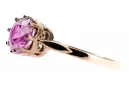 Anneau Bijoux vintage Améthyste Or rose 14 carats vintage d'origine vrc366r