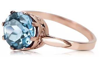 Ring Vintage Jewlery Aquamarine Original Vintage 14K Rose Gold vrc366r