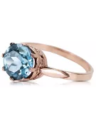 Originalus Vintage 14k rožinio aukso Aquamarine Vintage žiedą Juvelyrinė vrc366r