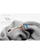 Ring Aquamarin Originales Vintage-Roségold aus 14 Karat Vintage Stil vrc366r