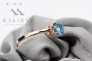 Originalus Vintage 14k rožinio aukso Aquamarine Vintage žiedą Juvelyrinė vrc366r