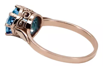 Ring Vintage Jewlery Aquamarine Original Vintage 14K Rose Gold vrc366r