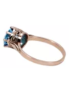 Ring Aquamarin Originales Vintage-Roségold aus 14 Karat Vintage Stil vrc366r