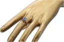 Ring Aquamarin Originales Vintage-Roségold aus 14 Karat Vintage Stil vrc366r