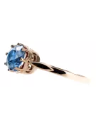 Ring Aquamarin Originales Vintage-Roségold aus 14 Karat Vintage Stil vrc366r