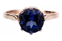 Original Vintage 14K Rose Gold Sapphire Ring Vintage Jewlery vrc366r
