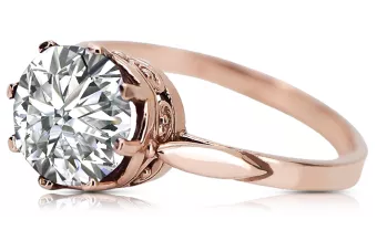 Zircon Original Vintage 14K Rose Gold Ring Vintage vrc366r