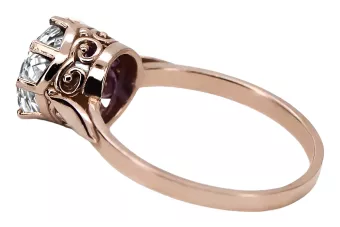 Zircon Original Vintage 14K Rose Gold Ring Vintage vrc366r